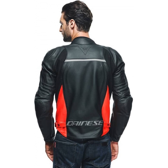 Dainese wear Dainese RACING 4 LEATHER JACKET, BLACK/FLUO-RED | 201533848628010 | dai_201533848-628_48 | euronetbike-net Dainese wear Dainese RACING 4 LEATHER JACKET, BLACK/FLUO-RED | 201533848628010 | dai_201533848-628_48 | euronetbike-net