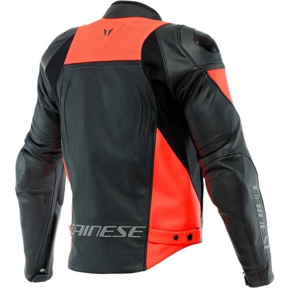 Dainese wear Dainese RACING 4 LEATHER JACKET PERF., BLACK/FLUO-RED | 201533849628008 | dai_201533849-628_44 | euronetbike-net