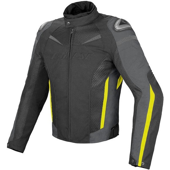 Dainese wear Dainese Jacket SUPER SPEED D-DRY, black/dark-gull-grey/fluo-yellow, Size 52 | 201654579P76012 | dai_201654579-P76_52 | euronetbike-net