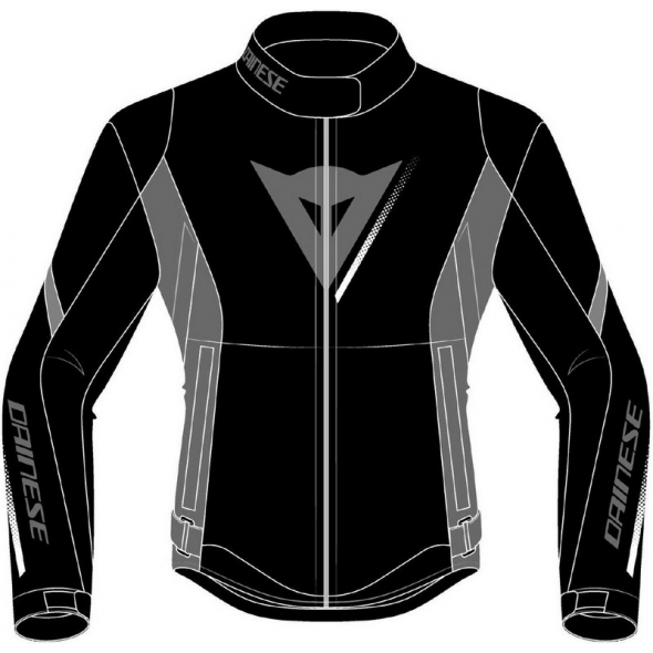 Dainese wear Dainese VELOCE LADY D-DRY JACKET, BLACK/CHARCOAL-GRAY/WHITE, Size 48 | 20265463124G007 | dai_202654631-24G_42 | euronetbike-net