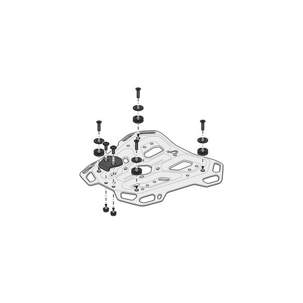 SW-Motech SW Motech TRAX ADV top case system. Silver. Kawasaki Z650RS (21-)/ 50th Anniv. (22-). | GPT.08.993.70001/S | sw_GPT_08_993_70001S | euronetbike-net