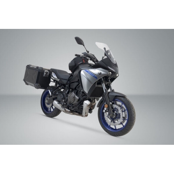 SW-Motech SW Motech TRAX ADV aluminium case system. Black. 45/45 l. Yamaha MT-07 Tracer (16-). | KFT.06.593.70101/B | sw_KFT_06_593_70101B | euronetbike-net