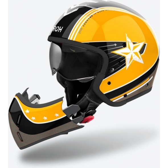 Airoh Airoh JET Helmet J 110 COMMAND, YELLOW GLOSS | J1C31 / AI55A13J11CYC | airoh_J1C31_M | euronetbike-net