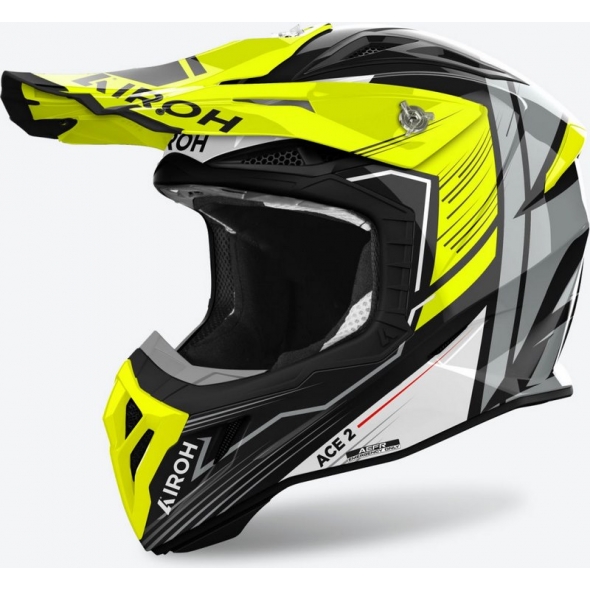Airoh Airoh OFF-ROAD Helmet AVIATOR ACE 2 ENGINE, YELLOW GLOSS | AV22E31 / AI52A13ACEEYC | airoh_AV22E31_S | euronetbike-net