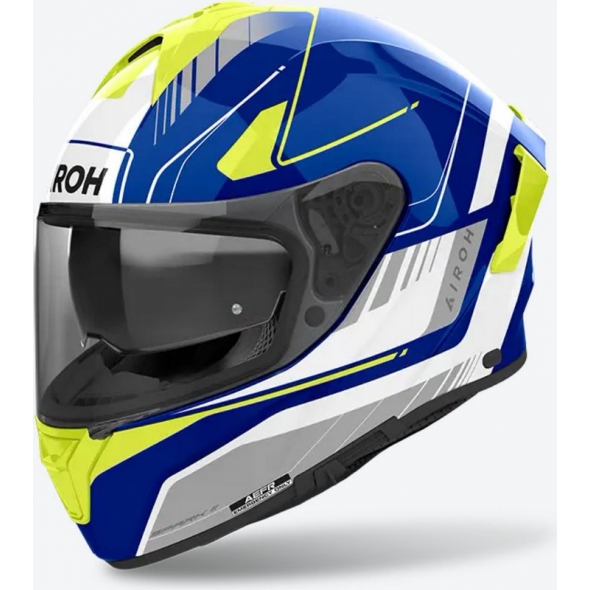 Airoh Airoh FULL FACE Helmet SPARK 2 CHRONO, BLUE/YELLOW GLOSS | SP2C18 / AI51A13SPACBC | airoh_SP2C18_S | euronetbike-net