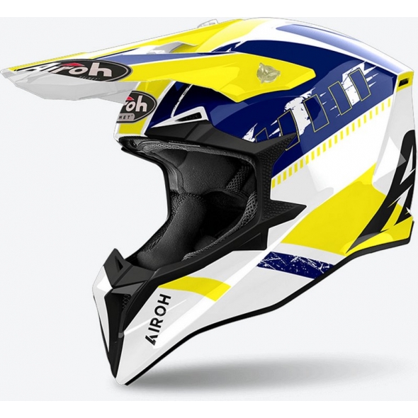 Airoh Airoh OFF-ROAD Helmet WRAAAP FEEL, YELLOW/BLUE GLOSS | WRF18 / AI49A13919FYS | airoh_WRF18_XS | euronetbike-net