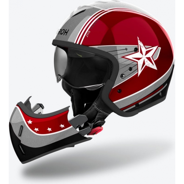 Airoh Airoh JET Helmet J 110 COMMAND, BURGUNDY GLOSS | J1C09 / AI55A13J11CBC | airoh_J1C09_XXL | euronetbike-net