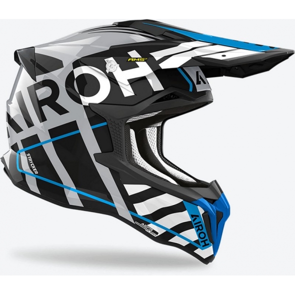 Airoh Airoh OFF-ROAD Helmet STRYCKER BRAVE, BLUE/GREY GLOSS | STB18 / AI42A13OROBLC | airoh_STB18_XXL | euronetbike-net