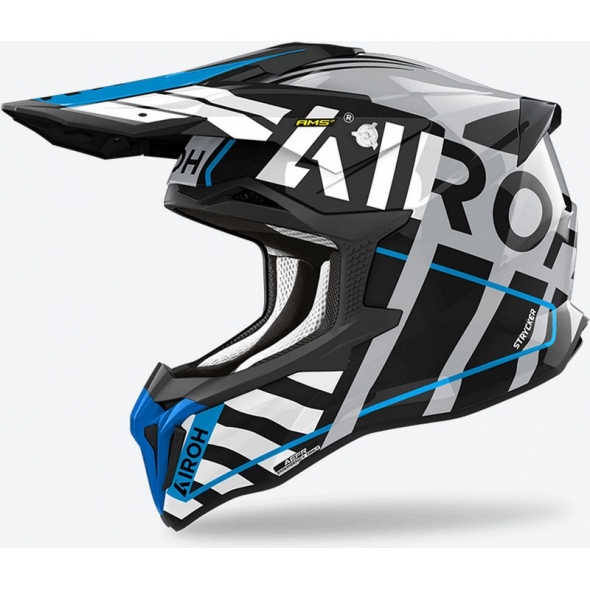 Airoh Airoh OFF-ROAD Helmet STRYCKER BRAVE, BLUE/GREY GLOSS | STB18 / AI42A13OROBLC | airoh_STB18_XXL | euronetbike-net