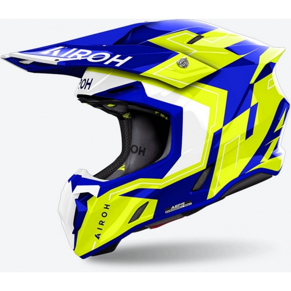 Airoh Airoh OFF-ROAD Helmet TWIST 3 DIZZY, BLUE/YELLOW GLOSS | TW3D31 / AI53A13TW3DYC | airoh_TW3D31_XS | euronetbike-net