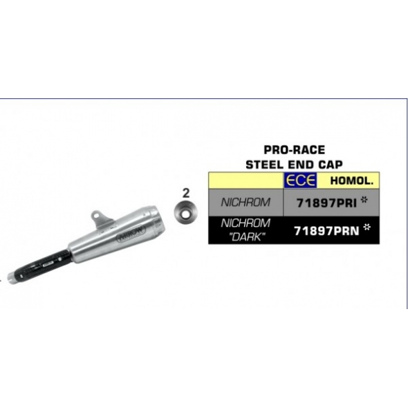 Arrow ARROW KAWASAKI NINJA 125 2019 HOMOLOGATED PRO-RACE NICHROM SILENCER WITH WELDED LINK PIPE | 71897PRI | arr_71897PRI | euronetbike-net