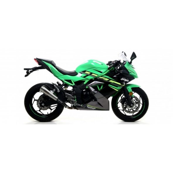 Arrow ARROW KAWASAKI NINJA 125 2019 HOMOLOGATED PRO-RACE NICHROM DARK SILENCER WITH WELDED LINK PIPE | 71897PRN | arr_71897PRN | euronetbike-net