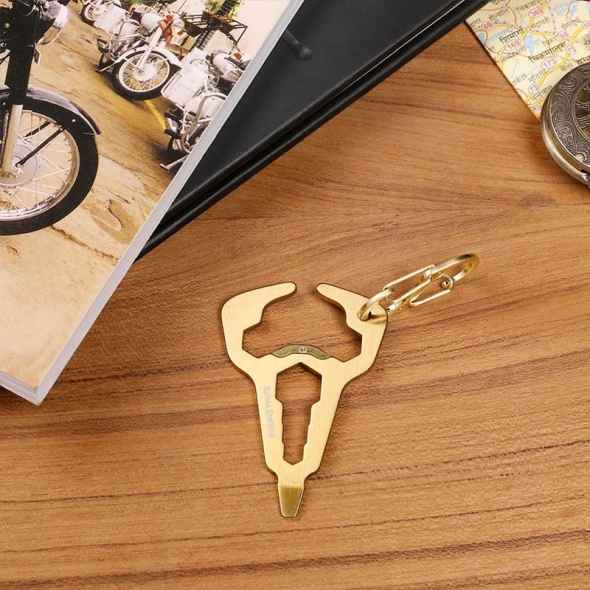 Royal Enfield ROYAL ENFIELD Bottle Opener Multi-Tool Keychain - Antique Brass | re_RLCKCS230149 | euronetbike-net Royal Enfield ROYAL ENFIELD Bottle Opener Multi-Tool Keychain - Antique Brass | re_RLCKCS230149 | euronetbike-net