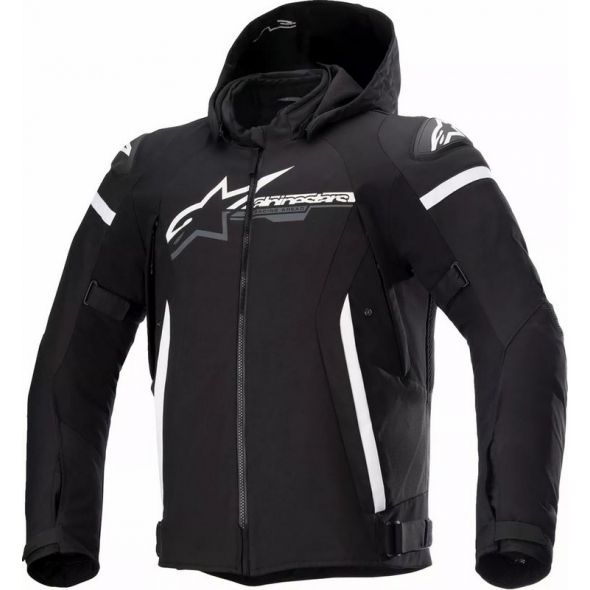 Alpinestars Alpinestars Zaca Waterproof Jacket, Black, White | 3206423-12 | alp_3206423-12-3XL | euronetbike-net