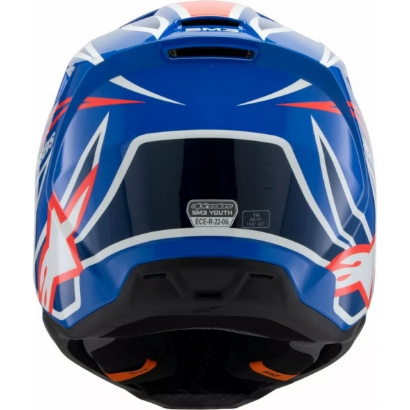 Alpinestars Alpinestars Youth S-M3 Wurx Helmet, Blue, Red, White, Black | 8302125-7312 | alp_8302125-7312-YM | euronetbike-net