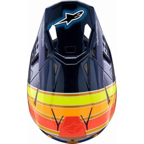 Alpinestars Alpinestars S-M10 TLD 25 Helmet, Blue, Orange, Yellow | 8300325-7156 | alp_8300325-7156-2X | euronetbike-net