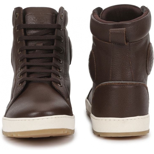 Genuine Apparel ROYAL ENFIELD Royal Enfield Cult Leather Boots - Dark Brown | re_RLCSOA230083 | euronetbike-net