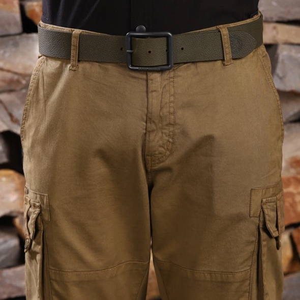 Genuine Apparel ROYAL ENFIELD Ride Max Cargo Trouser V2 - Dark Khaki | RLATRS231427 | re_RLATRS231427 | euronetbike-net