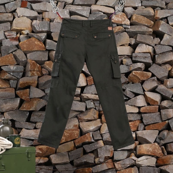 Genuine Apparel ROYAL ENFIELD Ride Max Cargo Trouser V2 - Olive | re_RLATRS232219 | euronetbike-net