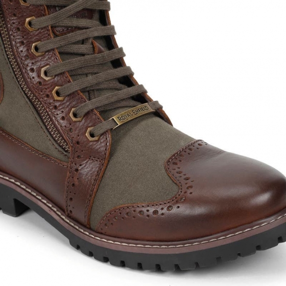 Genuine Apparel ROYAL ENFIELD Military Vibe Boots - Olive | re_RLCSOA220263 | euronetbike-net