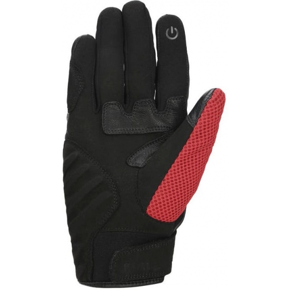Genuine Apparel ROYAL ENFIELD Windstorm Gloves Black & Red | re_RRGGLN000063 | euronetbike-net