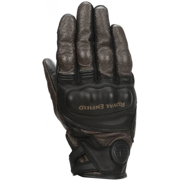 Genuine Apparel ROYAL ENFIELD Stalwart Gloves Black & Brown | re_RRGGLN000093 | euronetbike-net