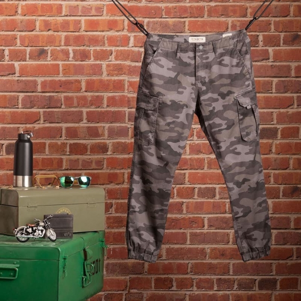 Genuine Apparel ROYAL ENFIELD Royal Enfield Camo Cargo Jogger - Grey | re_RLATRA221490 | euronetbike-net