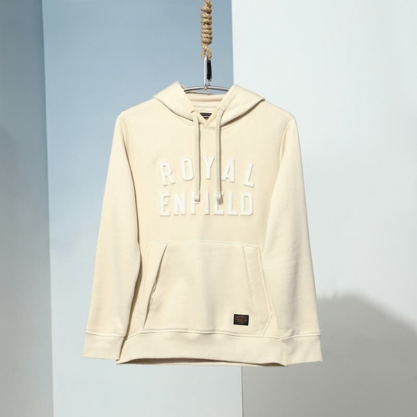 Genuine Apparel ROYAL ENFIELD Speedster Hoodie - Ecru | re_RLASSA230749 | euronetbike-net
