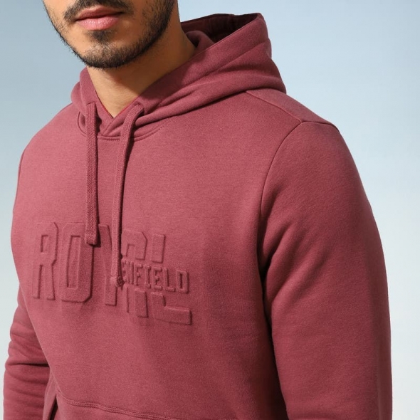 Genuine Apparel ROYAL ENFIELD Rider'S Edge Hoodie - Old Rose | re_RLASSA230778 | euronetbike-net