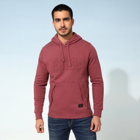 Genuine Apparel ROYAL ENFIELD Rider'S Edge Hoodie - Old Rose | re_RLASSA230779 | euronetbike-net