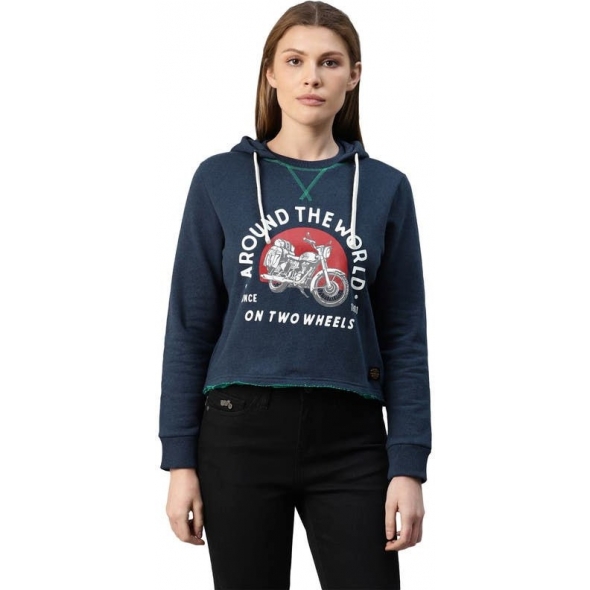 Genuine Apparel ROYAL ENFIELD Around The World Hoody - Navy Melange | re_RLASSA211141 | euronetbike-net Genuine Apparel ROYAL ENFIELD Around The World Hoody - Navy Melange | re_RLASSA211141 | euronetbike-net