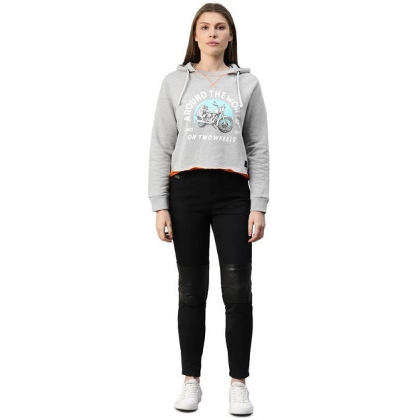 Genuine Apparel ROYAL ENFIELD Around The World Hoody - Grey Melange | re_RLASSA211148 | euronetbike-net