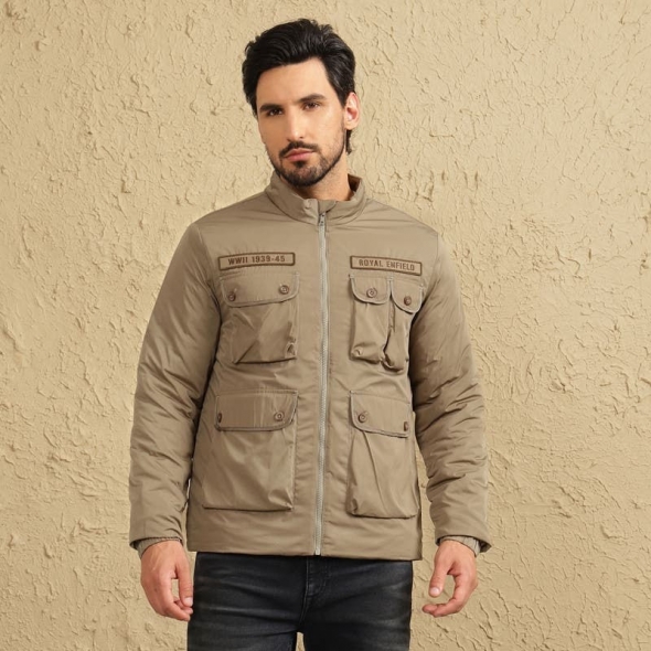 Genuine Apparel ROYAL ENFIELD Airborne Jacket - Khaki | re_RLAJKA230229 | euronetbike-net