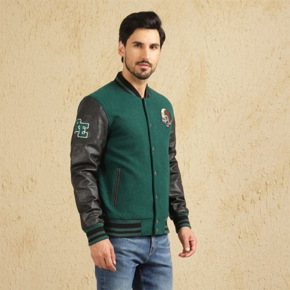 Genuine Apparel ROYAL ENFIELD Riderâ€™S Pride Leather Jacket - Green | re_RLAJKA231131 | euronetbike-net