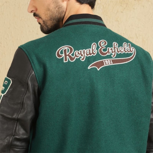 Genuine Apparel ROYAL ENFIELD Riderâ€™S Pride Leather Jacket - Green | re_RLAJKA231131 | euronetbike-net