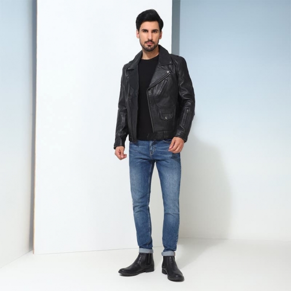 Genuine Apparel ROYAL ENFIELD Vintage Cruiser Jacket - Black | re_RLAJKA231141 | euronetbike-net