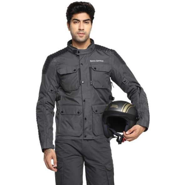 Genuine Apparel ROYAL ENFIELD Khardungla V2 Riding Jacket Shell - Grey | re_RRGJKN000078 | euronetbike-net