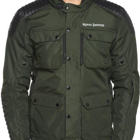 Genuine Apparel ROYAL ENFIELD Khardungla V2 Riding Jacket Shell - Olive | re_RRGJKN000067 | euronetbike-net