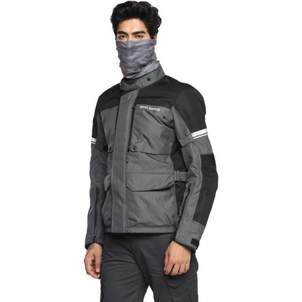 Genuine Apparel ROYAL ENFIELD Stormraider Riding Jacket Shell - Grey | re_RRGJKN000084 | euronetbike-net