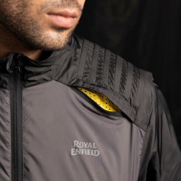 Genuine Apparel ROYAL ENFIELD Airflow Tech Windbreaker - Grey Black | re_RRGWCS220012 | euronetbike-net