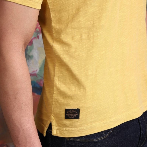 Genuine Apparel ROYAL ENFIELD Summer Slub Polo - Yellow | re_RLATSS220977 | euronetbike-net