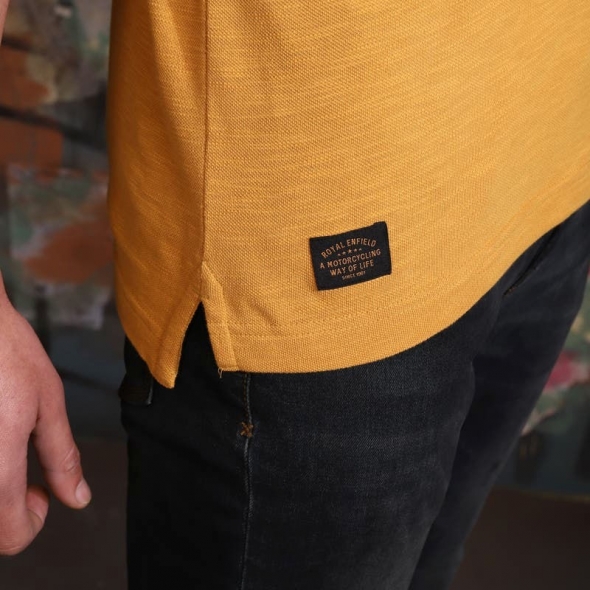 Genuine Apparel ROYAL ENFIELD Slub Polo - Musturd | re_RLATSS230317 | euronetbike-net
