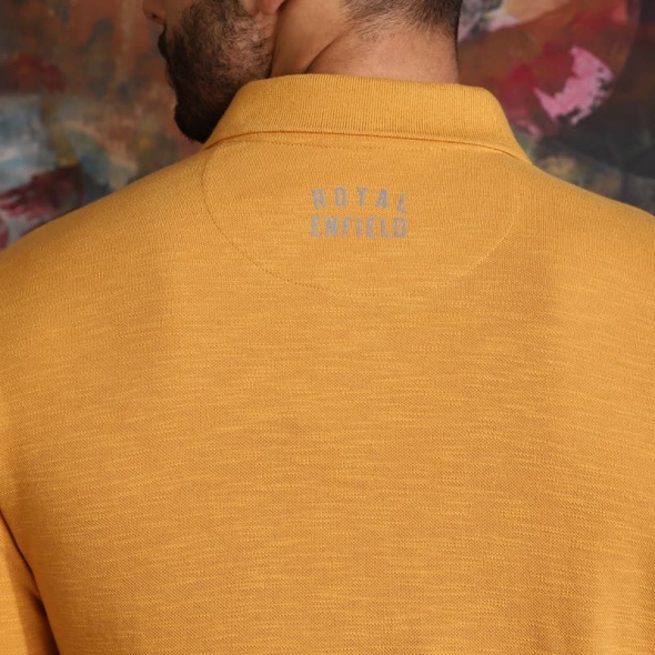 Genuine Apparel ROYAL ENFIELD Slub Polo - Musturd | re_RLATSS230317 | euronetbike-net