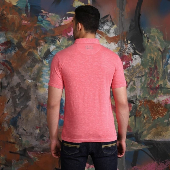 Genuine Apparel ROYAL ENFIELD Summer Slub Polo - Burnt Orange | re_RLATSS220987 | euronetbike-net