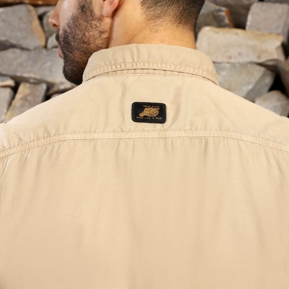 Genuine Apparel ROYAL ENFIELD Mlg Legacy Shirt - Beige | re_RLASHS232180 | euronetbike-net