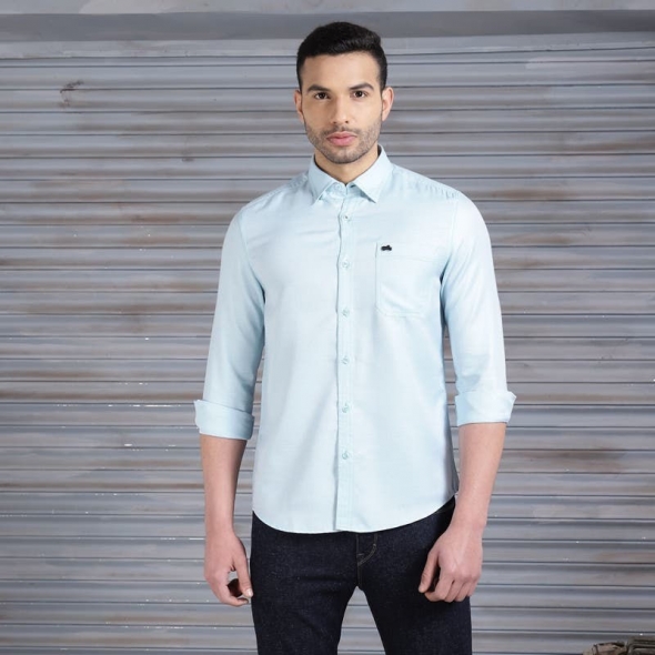 Genuine Apparel ROYAL ENFIELD Insignia Shirt - Blue | re_RLASHS232203 | euronetbike-net