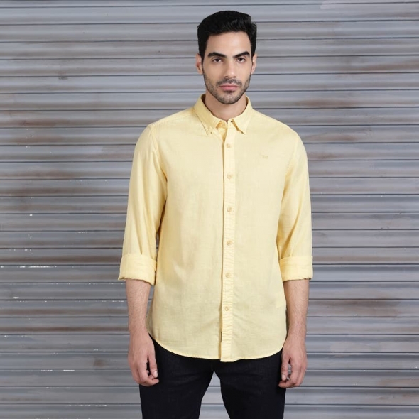 Genuine Apparel ROYAL ENFIELD Cotton Linen Shirt - Light Yellow | re_RLASHS231197 | euronetbike-net Genuine Apparel ROYAL ENFIELD Cotton Linen Shirt - Light Yellow | re_RLASHS231197 | euronetbike-net