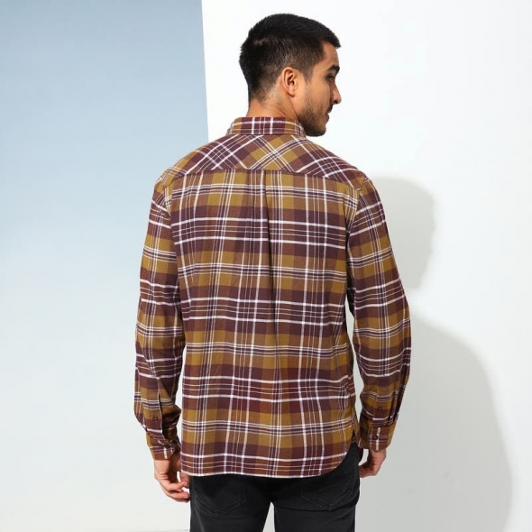 Genuine Apparel ROYAL ENFIELD Classic Check Shirt - Brown | re_RLASHA230156 | euronetbike-net Genuine Apparel ROYAL ENFIELD Classic Check Shirt - Brown | re_RLASHA230156 | euronetbike-net