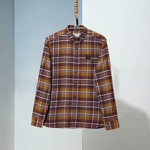Genuine Apparel ROYAL ENFIELD Classic Check Shirt - Brown | re_RLASHA230156 | euronetbike-net Genuine Apparel ROYAL ENFIELD Classic Check Shirt - Brown | re_RLASHA230156 | euronetbike-net