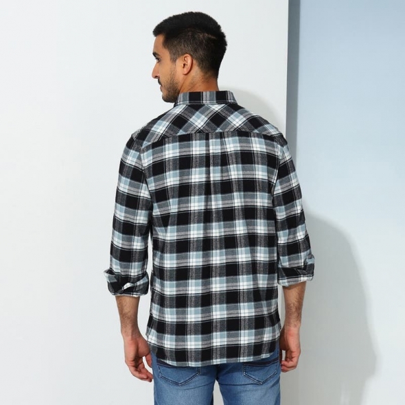 Genuine Apparel ROYAL ENFIELD Made In Plaid - Grey | re_RLASHA230170 | euronetbike-net